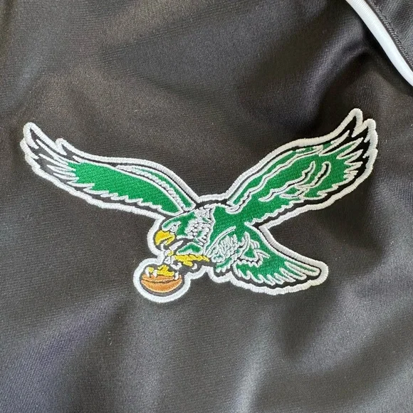 Mitchell & Ness Philadelphia Eagles Black Track Jacket XXL - Picture 5 of 7